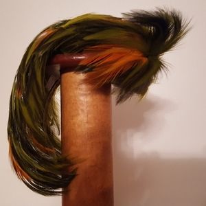 Accessories - Green and yellow feather fascinator Accessories - Green and yellow feather fascinator